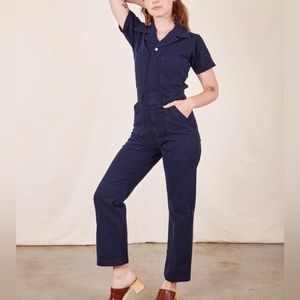 BIG BUD PRESS XS short sleeve jumpsuit in navy